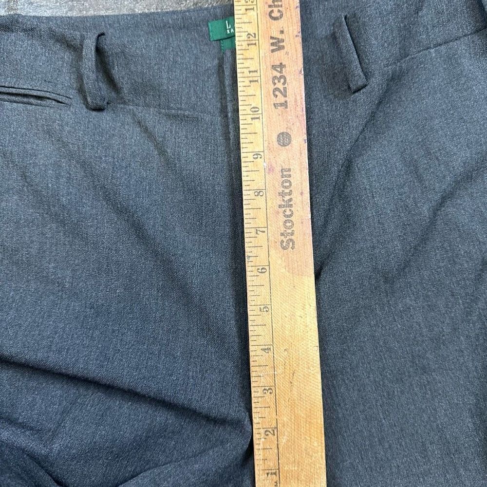 Lauren Ralph Lauren Women’s Size 16 Sanderson Pants Grey Straight Leg Stretch - Picture 4 of 9
